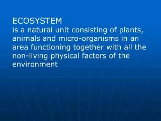 ECOSYSTEM