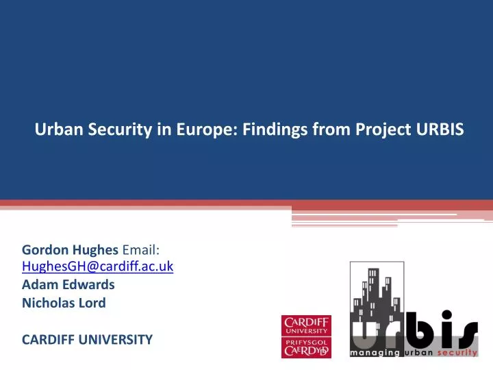 urban security in europe findings from project urbis