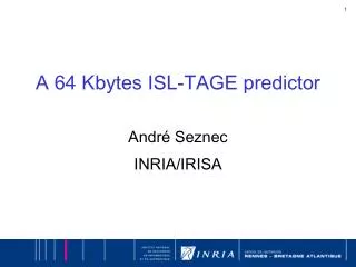 A 64 Kbytes ISL-TAGE predictor