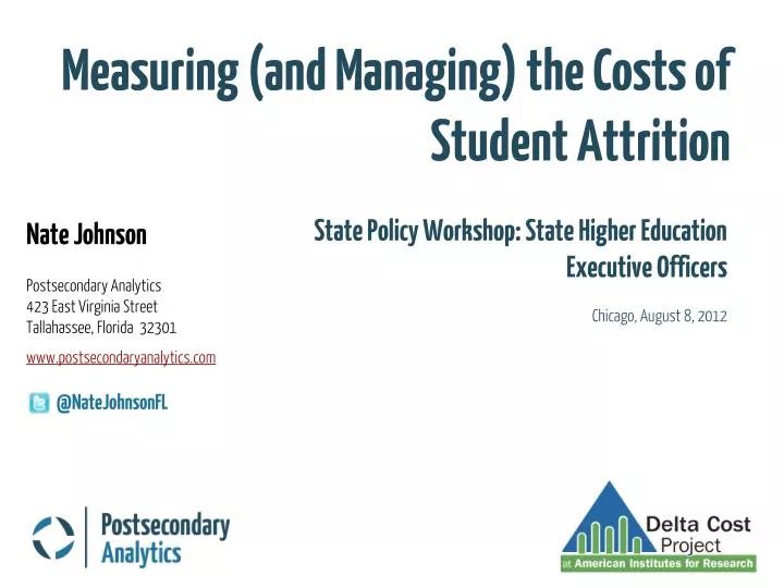 measuring and managing the costs of student attrition