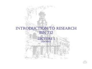 INTRODUCTION TO RESEARCH EiN 732