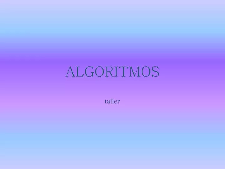 algoritmos