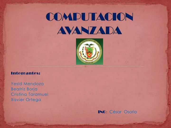 computacion avanzada