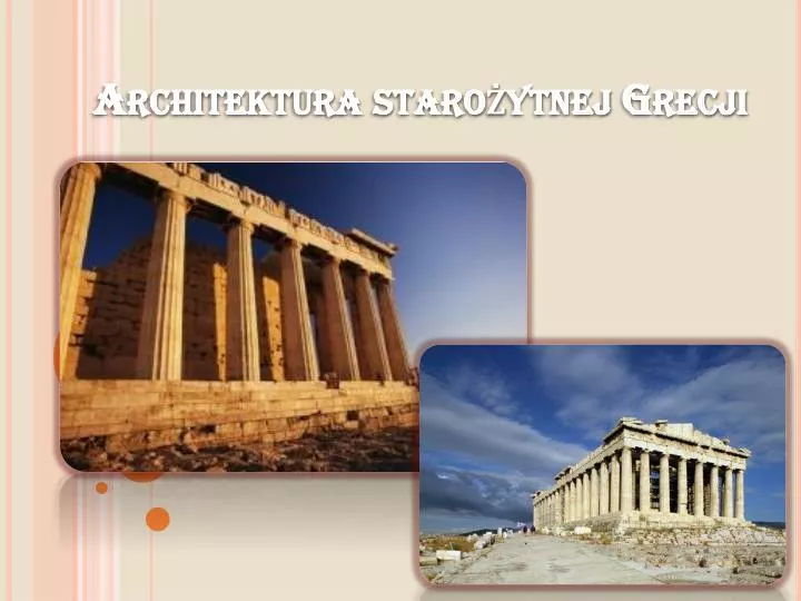 architektura staro ytnej grecji