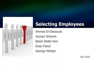 Selecting Employees