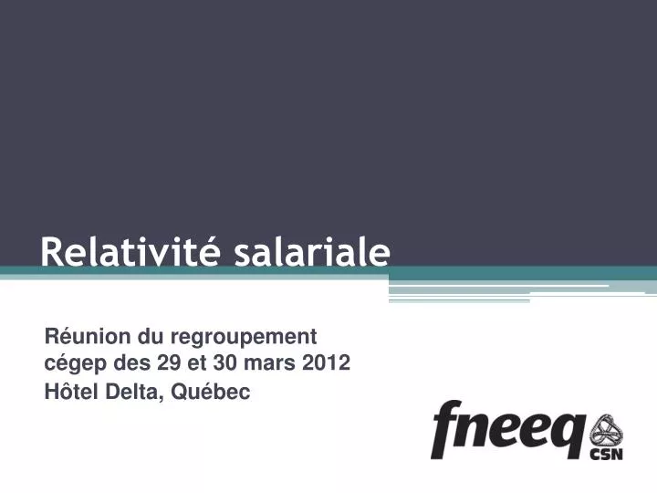 relativit salariale