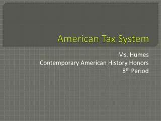American Tax System