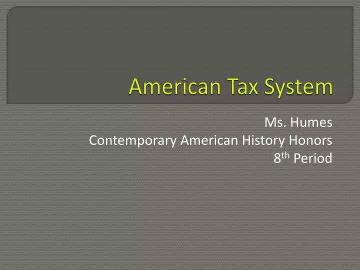 american tax system