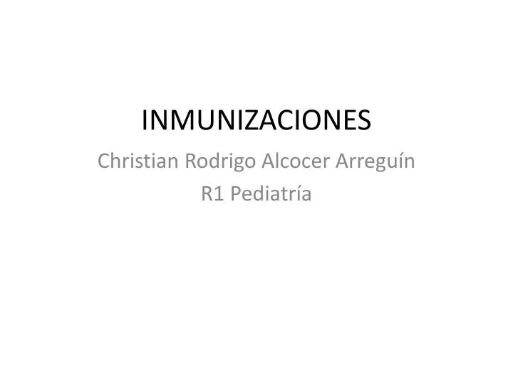 inmunizaciones