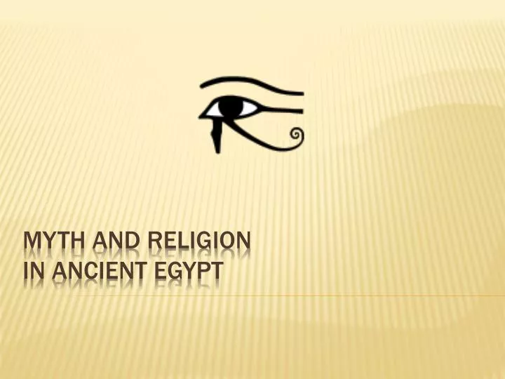 myth and religion in ancient egypt