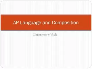 AP Language and Composition