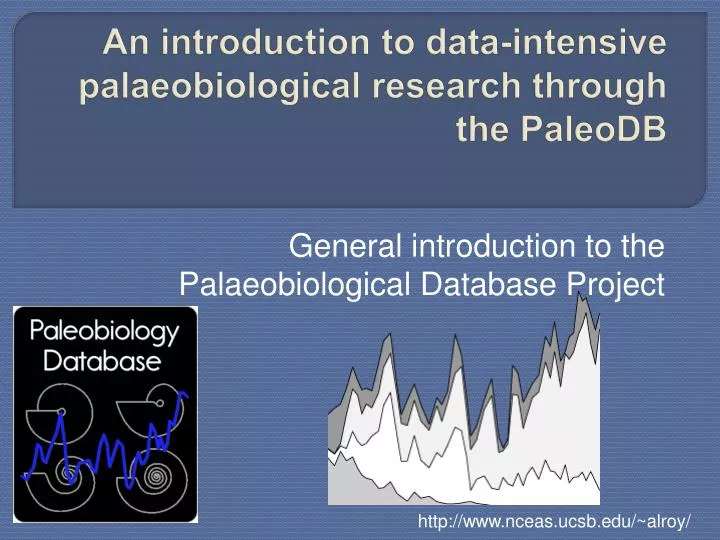 an introduction to data intensive palaeobiological research through the paleodb