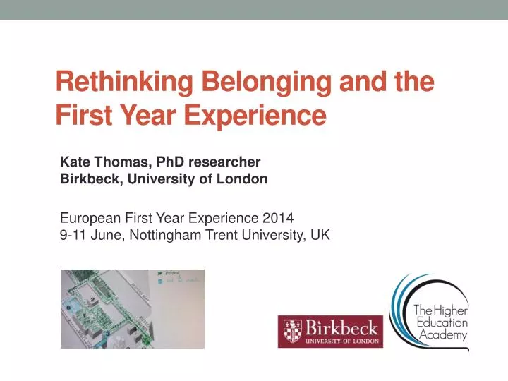 rethinking belonging and the first year experience