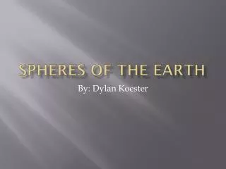spheres of the earth