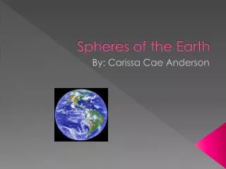spheres of the earth
