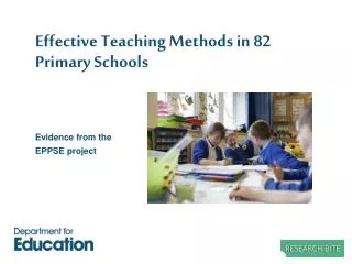 Effective Teaching Methods in 82 Primary Schools