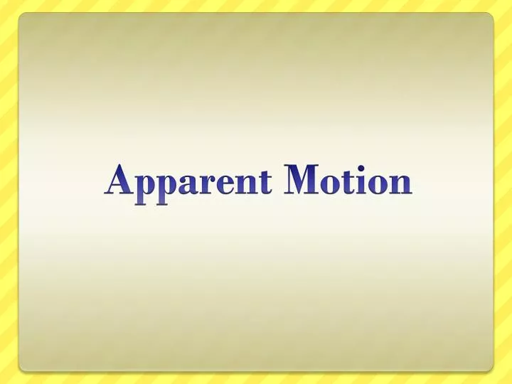 apparent motion