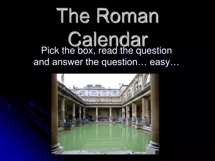 the roman calendar