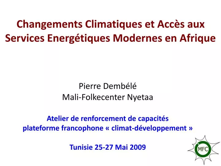 changements climatiques et acc s aux services energ tiques modernes en afrique