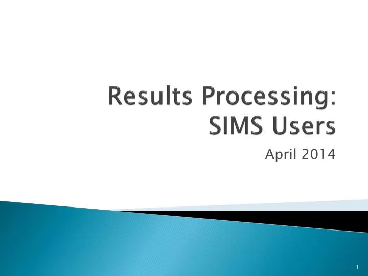 results processing sims users