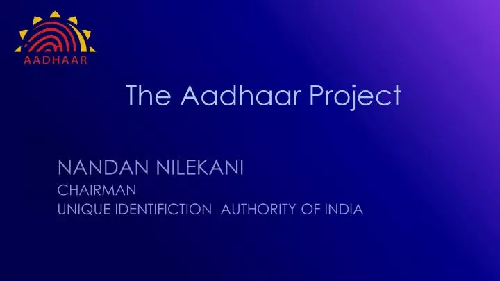 the aadhaar project