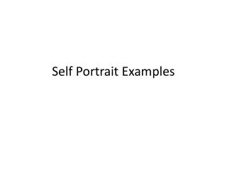 Self Portrait Examples
