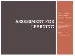 Assessment for Learning - slide 1
