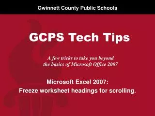 A few tricks to take you beyond the basics of Microsoft Office 2007