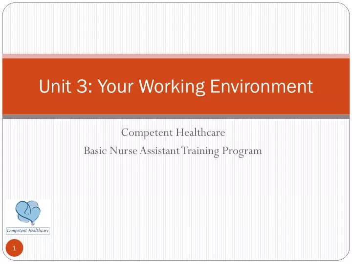 unit 3 your working environment