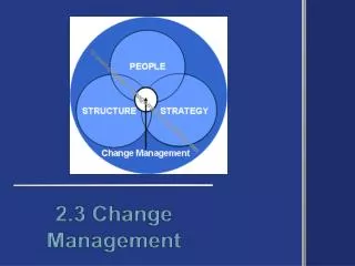 2.3 Change Management