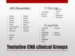 Tentative CNA clinical Groups - slide 1