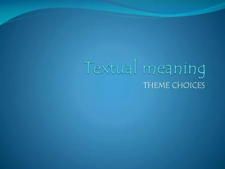textual meaning