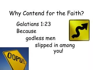 why contend for the faith