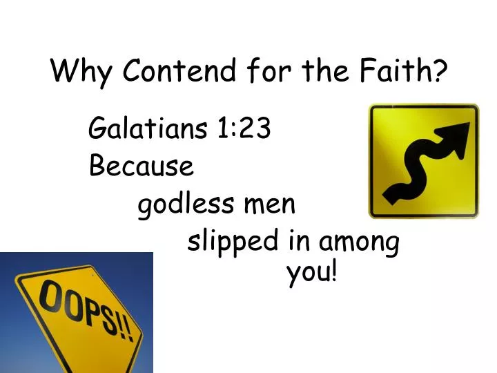 why contend for the faith