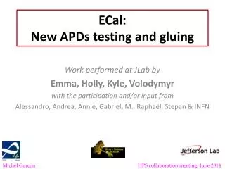 ECal : New APDs testing and gluing