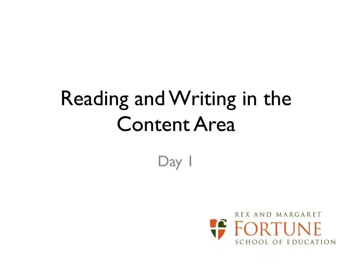 reading and writing in the content area