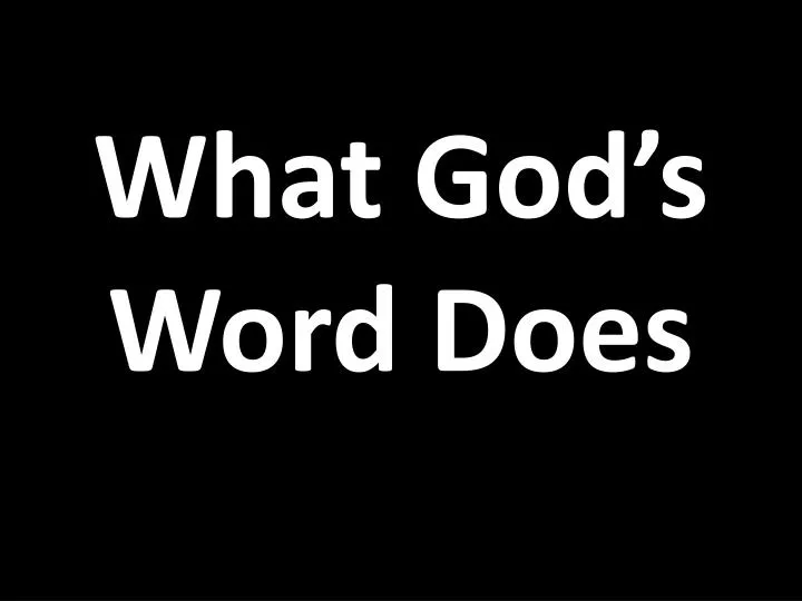 what god s word does