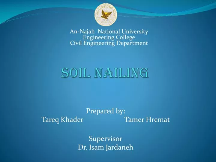 soil nailing n