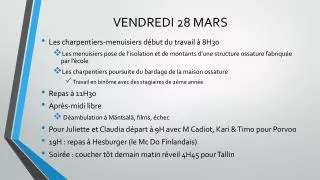 vendredi 28 mars