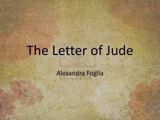 The Letter of Jude