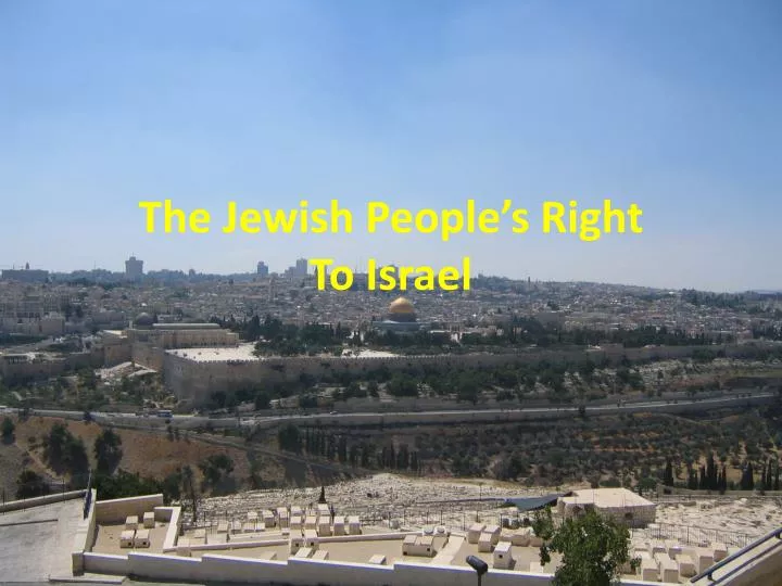 the jewish people s right to israel