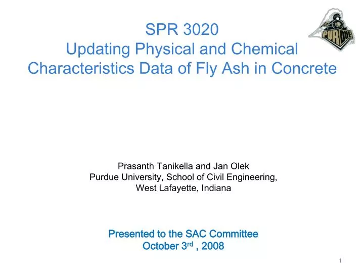 spr 3020 updating physical and chemical characteristics data of fly ash in concrete