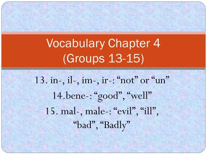 vocabulary chapter 4 groups 13 15