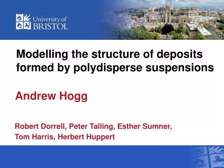 modelling the structure of deposits formed by polydisperse suspensions