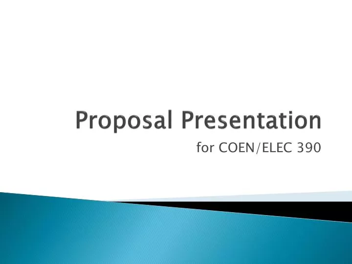 proposal presentation