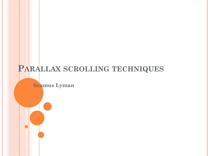 parallax scrolling techniques