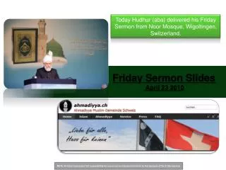 Friday Sermon Slides April 23 2010