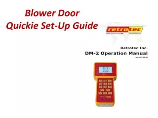 Blower Door Quickie Set-Up Guide