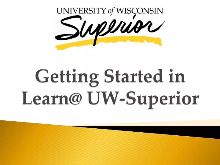 getting started in learn@ uw superior