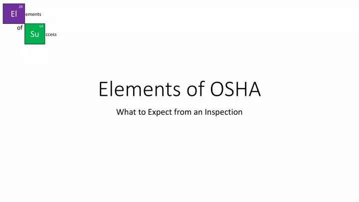 elements of osha